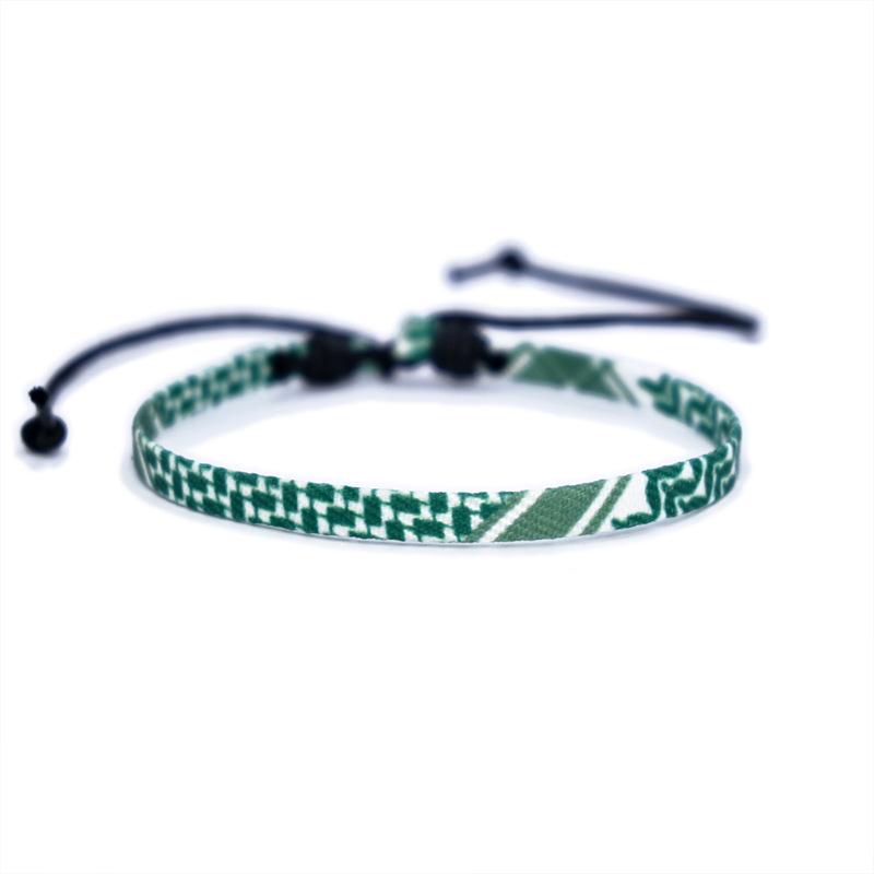 

Multicolor Sizes Weave Kufiya Patterns Bracelets Handband Traditional Keffiyeh Scarf Patterns Ethnic Arabic Hand Rope