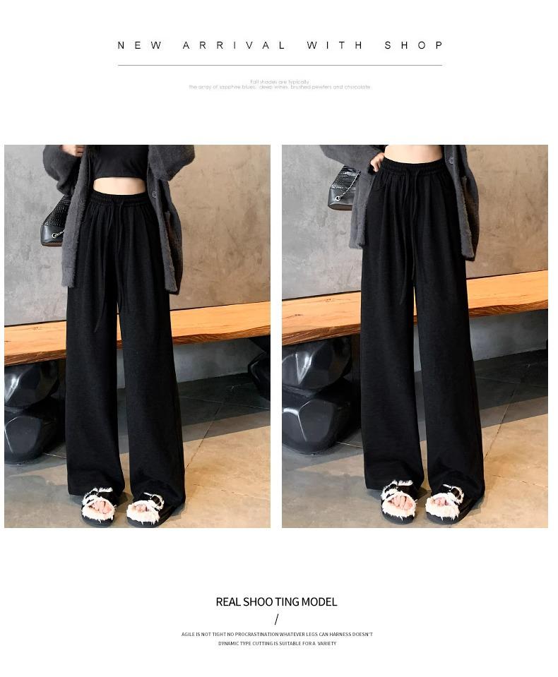 145 Soft Wide-Leg High-Waisted Pants for Women - Slimming, Petite, Casual, Perfect for Spring and Autumn