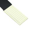 Portable Perfect Bound Tear-Off Memo Pad - Black Cardstock Pocket Notebook