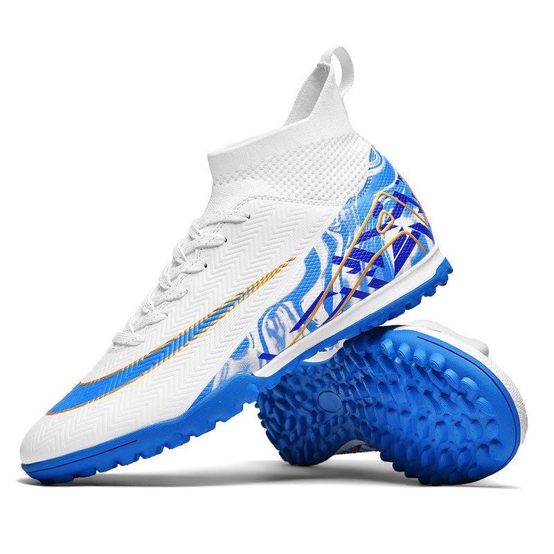 Fotballsko med høy ankel for menn og kvinner, brukne knotter og lange knotter, nye 15 ungdoms gressbanepigger, studenttrening barn