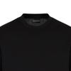 Emporio Armani Solid Color Textured Jacquard Crew Neck Pullover Straight Fit Short Sleeve T-Shirt Men T-shirts Black 6D1TT7-1JGYZ-0034