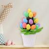Osterei-Ornament, Osterei-Bonsai-Baum, pflegeleicht, künstliche Eier, Pflanzen, Osterdekoration für den Schreibtisch, mehrfarbiges Osterornament im Topf