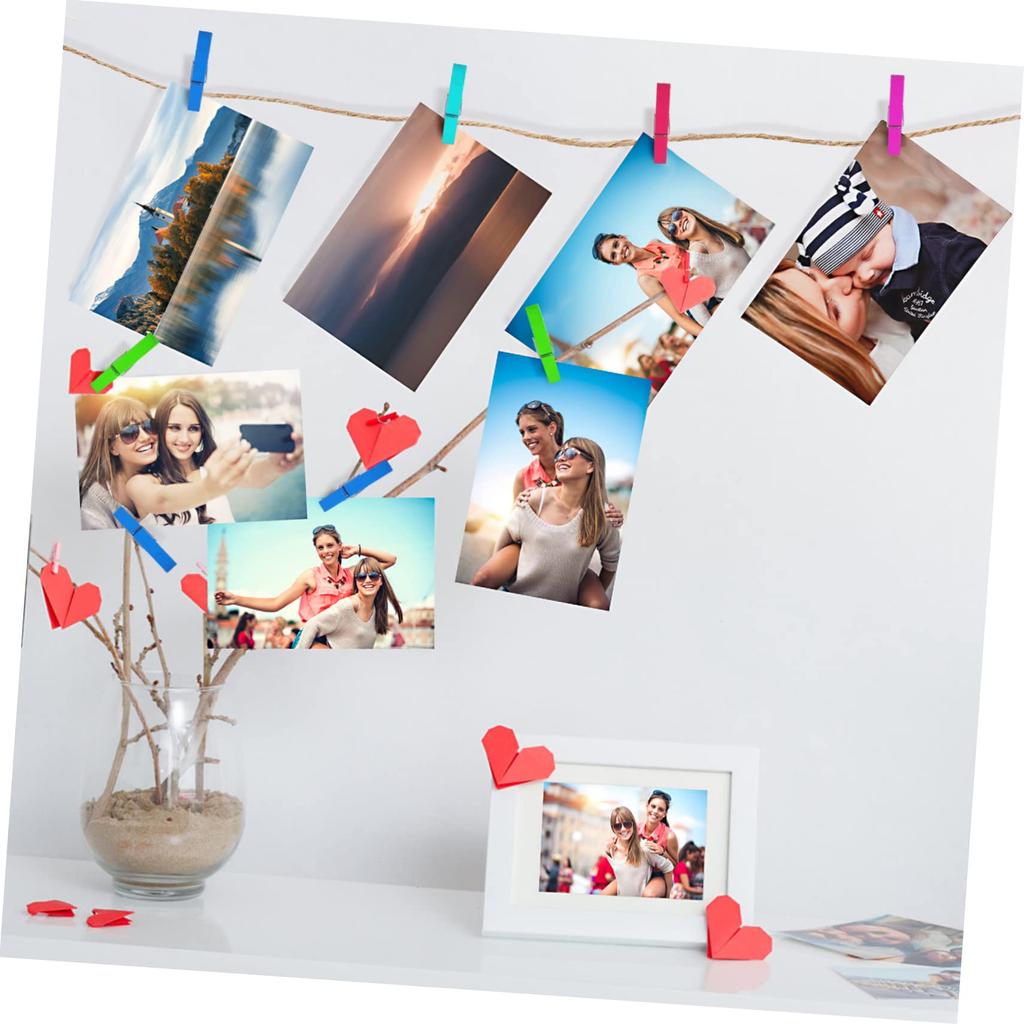 NUOLUX Niedliche Holz 100 Wäscheklammern für Mini Feste Holzfoto Holzwäscheklammern Wäscheklammern, Stücke, Basteln, Multi, Wäscheklammern, Holz,