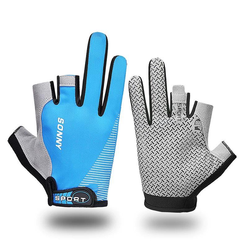 Unisex Parmaksız Bisiklet ve Balıkçılık Silikon Eldivenleri – Kaymaz, Dokunmatik Ekran Uyumlu, Güneş Korumalı