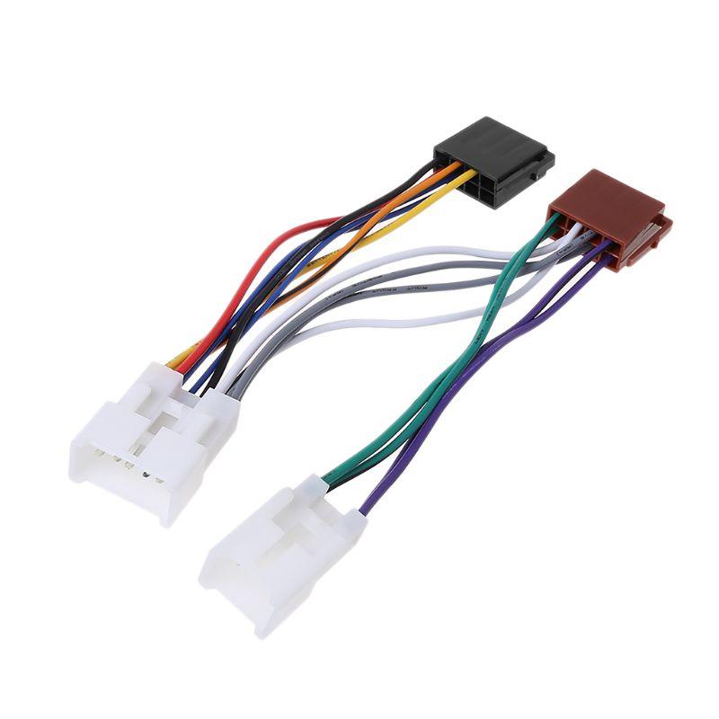 ISO Car Radio Wiring Harness Adapter Plug Cable For TOYOTA Lexus MR2 Land Cruiser RAV4 Solara Yaris H8WE Radio Accessories 4