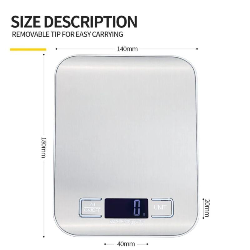 Healthy Diet Electronic Scale, High-Capacity Stainless Steel Weighing Scale with Wear-Resistant Base, Waterproof Moisture-Proof