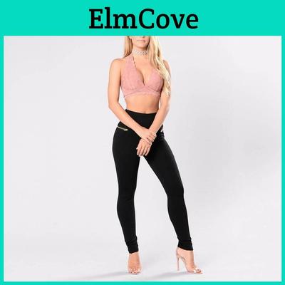 Sexy Women Casual Slim Skinny Pants With High Waist And Stretch Polyester Fabric