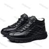 Mode Winter Leder Plateau Plus Samt Stiefel für Herren Mode Weichsohlige Lässige Herren Stiefeletten Luxus Designer Board Schuhe