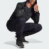 Adidas Essentials Series Men Letter Logo Embossed Polar Fleece Long Sleeve Hoodie Black IJ6435