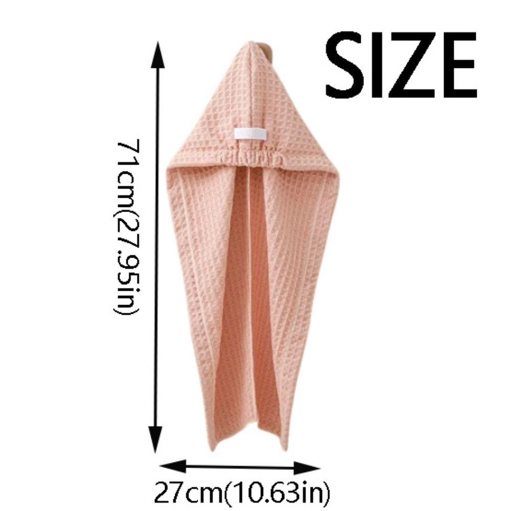 Soft Women Bath Head Wrap Quick-dry Hair Drying Hat Towel Cap Waffle Dry Hair Cap  Home Use