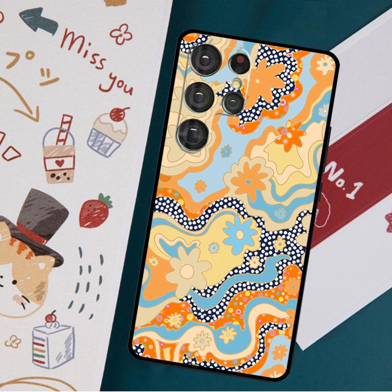 Flower Power Deformed Love Phone Case For Samsung Galaxy S23 S21 S22 Ultra S8 S9 S10 Note 10 Plus S20 FE Cover Funda