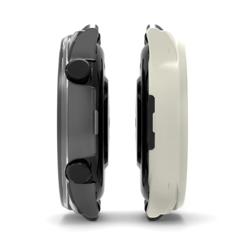 Smartwatch Frame Housing Tempered-Glass Film PC Hard Cover for Solar Plus LS16 Screen Bumper-Shell Protector-Shockproof