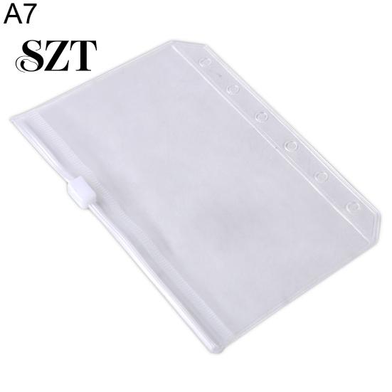 A5/A6/A7 Zippered Lock Envelope Document File Bag Transparent Pocket Organizer