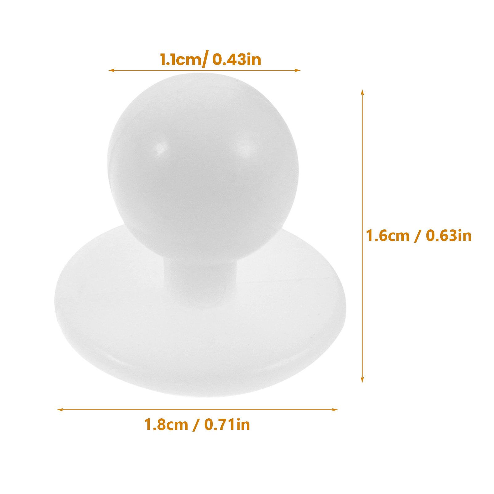 

100 Pcs Plastic Sew-on Snap Buttons Clothes for Replacement Mixed Colors Mini Coat белый