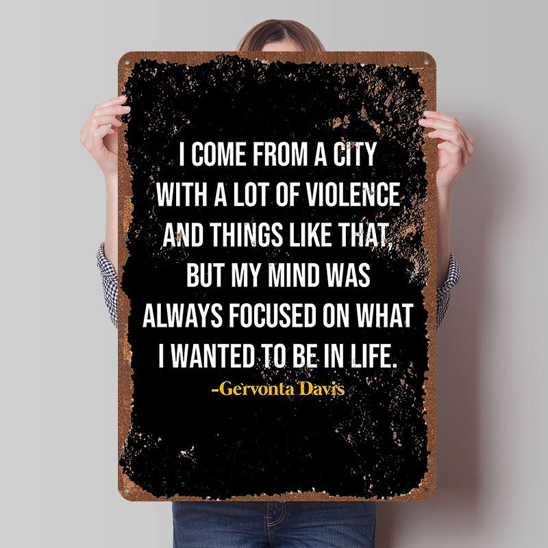 Gervonta Davis Boxer Metal Posters Custom Vintage Metal Signs Wall Art Tin Plaque for Man Cave Modern Home Decoration Ornaments