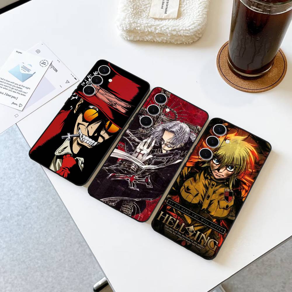 Horror Anime Hellsing Phone Case For Samsung S 24 Fe 25 Ultra Plus 20 Lite 21 30 22 23 24 22 Ultra 5G Fundas