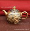 Brass Dragon and Phoenix Handheld Ornament Small Teapot Craft Set Wine Pot Office Tea Seat Home Decor