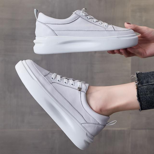 Spring Summer Shoes Women Platform White Flats Genuine Leather Sneakers Light Casual Shoes New Outdoor Walking Shoes
