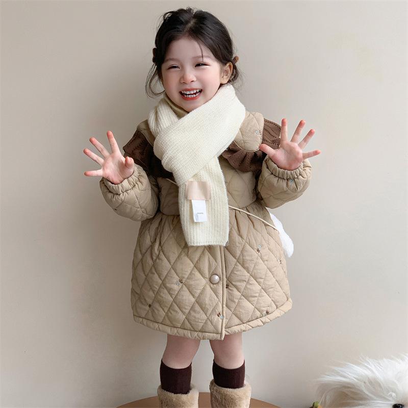 Dívčí zimní kabát v korejském stylu - Zesílená, lehká, módní bavlněná bunda