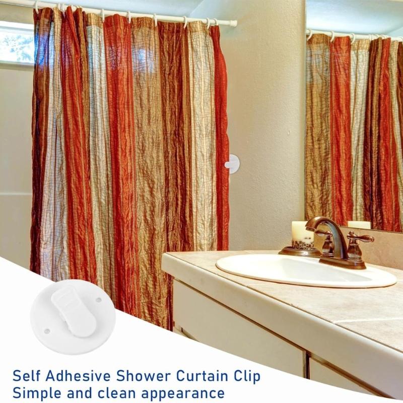8Pcs Shower Curtain Clips Shower Room Curtain Holders Fixing Clip Windproof Splash Guard Buckle For Bathtub Privacy