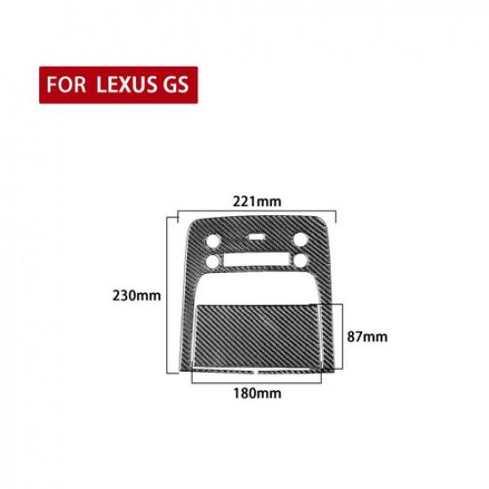 2Pcs Carbon Fiber Interior Front Overhead Light Cover Trim For Lexus GS3000/350