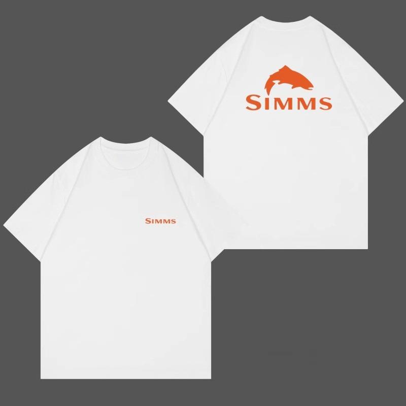 

Експортний набір вуділля вуличного стилю бренду SIMMS , виготовлений з чистої бавовни, з круглим вирізом та коротким рукавом у культурному стилі XL