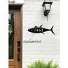 Metal Fish Address Sign Custom House Number Plaque Door Metal Wall Art Mailbox Number Personalized Birthday Graduation Gift
