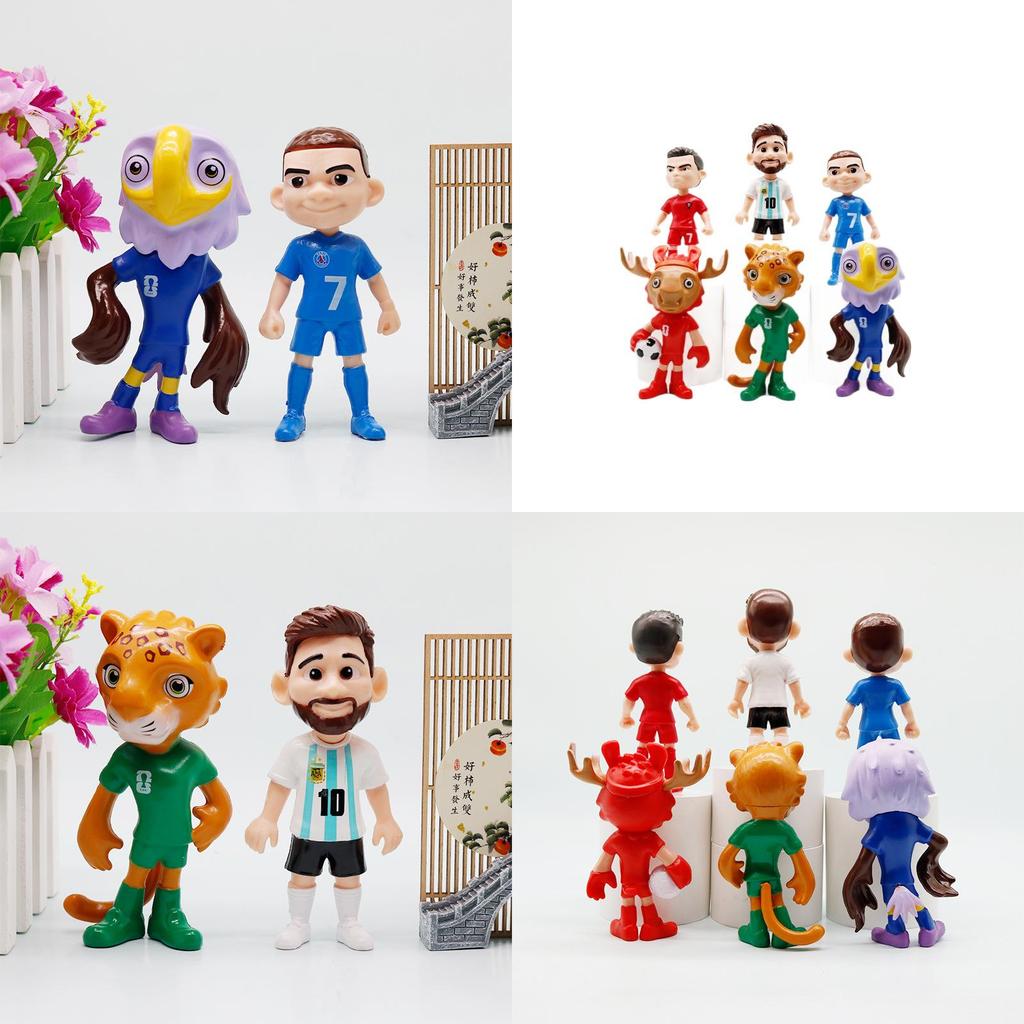 Pvc Soccer Fan Figurine Car Ornament Memorial Home Decor For Football Fans And Collectors