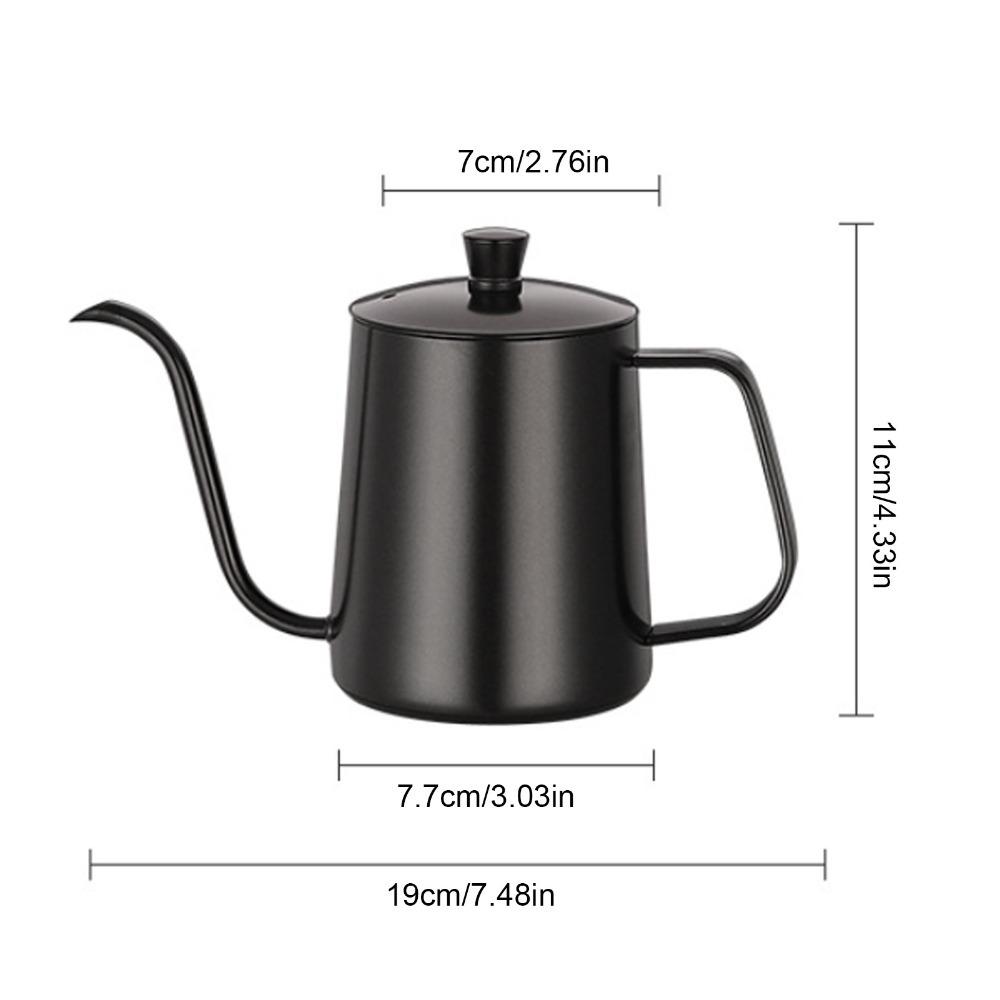Long Narrow Spout Gooseneck Kettle 304 Stainless Steel Drip Coffee Pot Stovetop Teapot Kitchen Use
