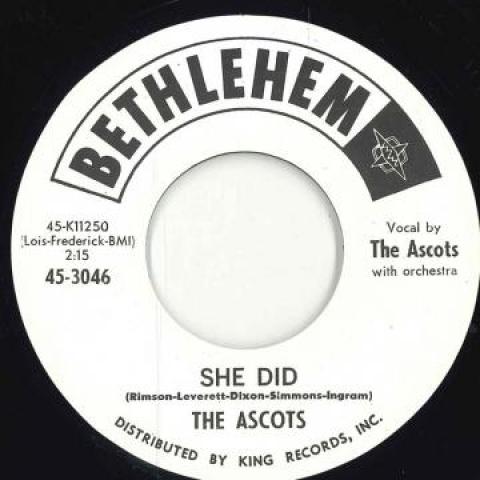 

7inch Record ASCOTS - She Did / Hip Talk 453046 Bethelhem 2022 Soul/Funk
