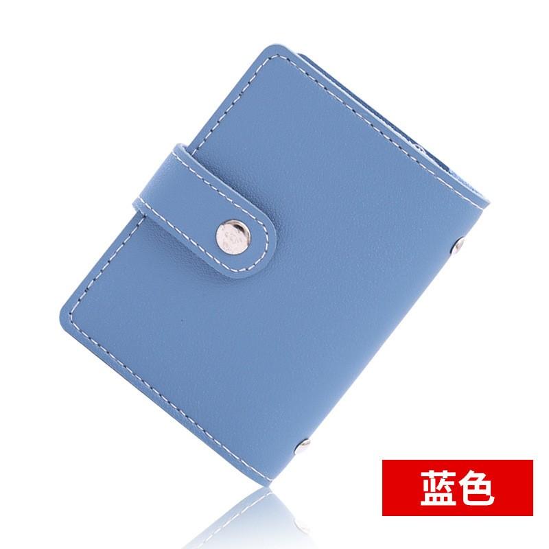 

26 Отделений для Карт ПУ Кожа Однотонный Держатель для Карт One Size синий