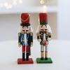 Artisanal Wood Nutcrackers Puppet 16cm Traditional Christmas Centerpieces Decorative King Soldier Figure Toy Ornament