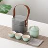 Nordic Style Portable Ceramic Travel Tea Set