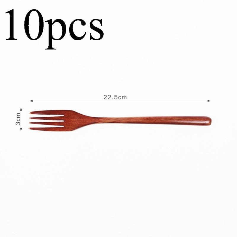 10PCS Natural Wooden Soup Spoon Elliptical Ergonomic Design Eco Friendly Tableware for Home Kitchen Cooking Dining