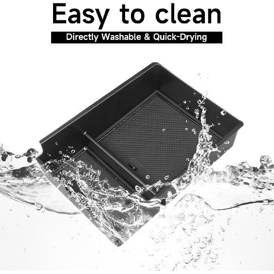 YOJOJOCO Center Console Organizer Compatible With Kia Sportage NQ5 2026 2025 2024  Accessories 5 Gen Black ABS Plastic Material Armrest Secondary