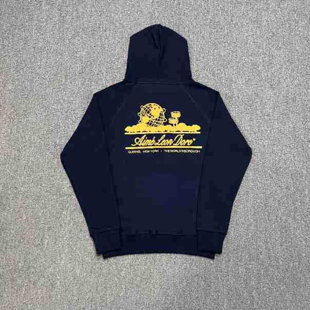 Aime New York Queens Landmark Print Round Neck Sweatshirt - Versatile Men's Hoodie