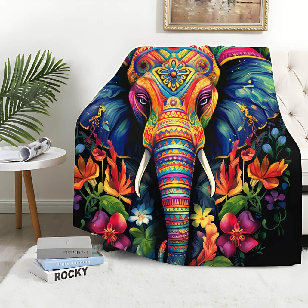 Autumn leaf pattern Printed Blanket for Sofa Bed Travel Camping Living Room Office Conditioning Blanket for All Seasons Gifts