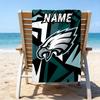 1pc Fashion Cool Eagle Logo1 Beach Towel with Custom Name, Beach/Swimming/Bath/Picnic/Camping Towel, Suitable for Seaside Beaches