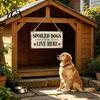 Hanging Wood Sign for Pets Pet House Wooden Door Sign, Rustic Farmhouse Dog Wall Plaque, Lover Gift Ideas Vintage Home Decor, Housewarming Lovers
