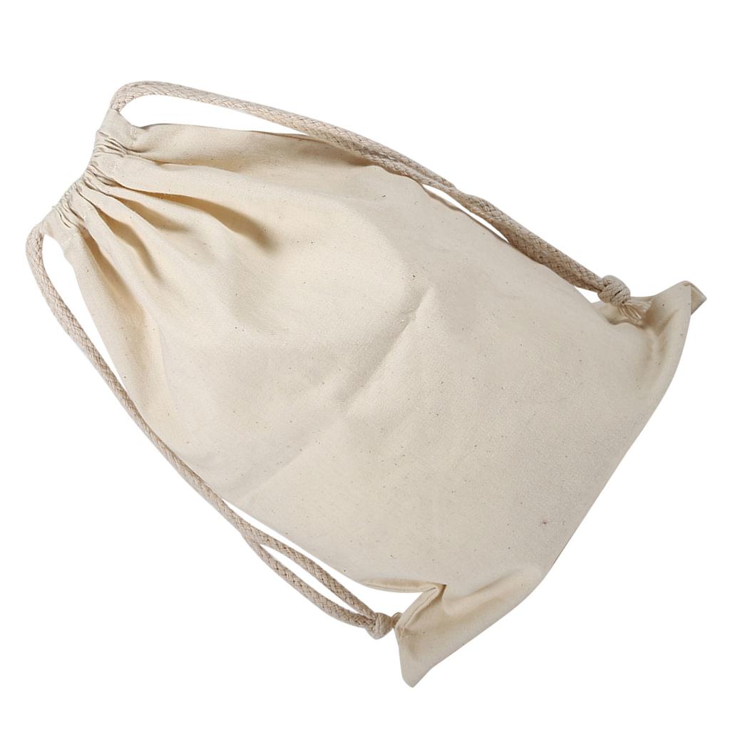 Household Plain Cotton Drawstring Storage Laundry Sack Stuff Bag for Travel Home Use 15 * 20CM