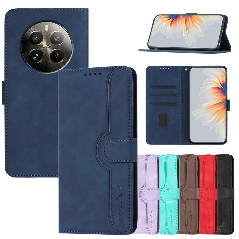 Flip Cases Für Realme 12+ Hülle auf Für OPPO Realme 12 Pro+ Plus Realme12 Narzo 70 Pro 5G Magnetständer Handy Schutzhüllen
