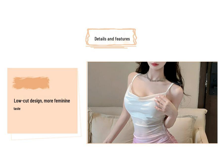 Women's Strapless Sexy Gradient Dress - 2026 New Short Tight Hip Wrap Skirt