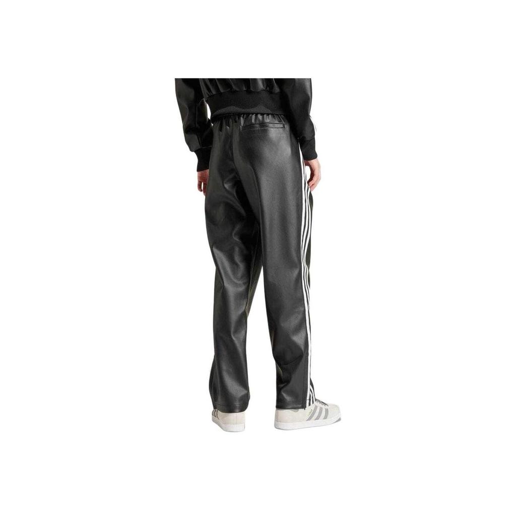 adidas Faux Leather Adicolor 3-Stripes Firebird Track Suit Pants Men Black IZ4038