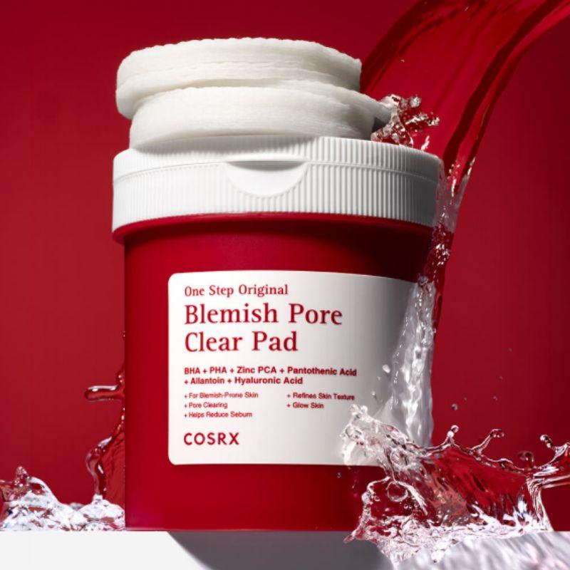COSRX One Step Original Blemish Pore Clear Pad 100 Pads – Korean Exfoliating Toner Pads for Pore & Acne Care