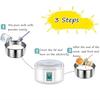 1,5 l Elektrischer Joghurtbereiter Joghurt DIY Werkzeug Küchengeräte Automatischer Joghurtbereiter mit Einsatzmaterial Edelstahl 228 x 148 mm