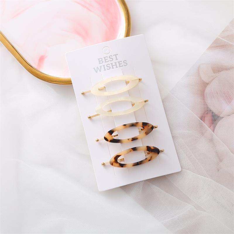 2/3/4/6 pezzi fermagli per capelli in acetato per trucco coreano moda oro bianco glitter per capelli copricapo ragazze donne accessori per capelli