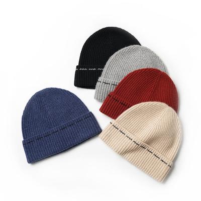 Premium Kaschmir Gestrickte Mützen Frauen Männer Trawler Herbst Winter Hut Weiche Warme Gerippte Fischer Haar Motorhaube