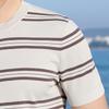 Men's 80S Long-Staple Cotton Striped Round Neck T-Shirt