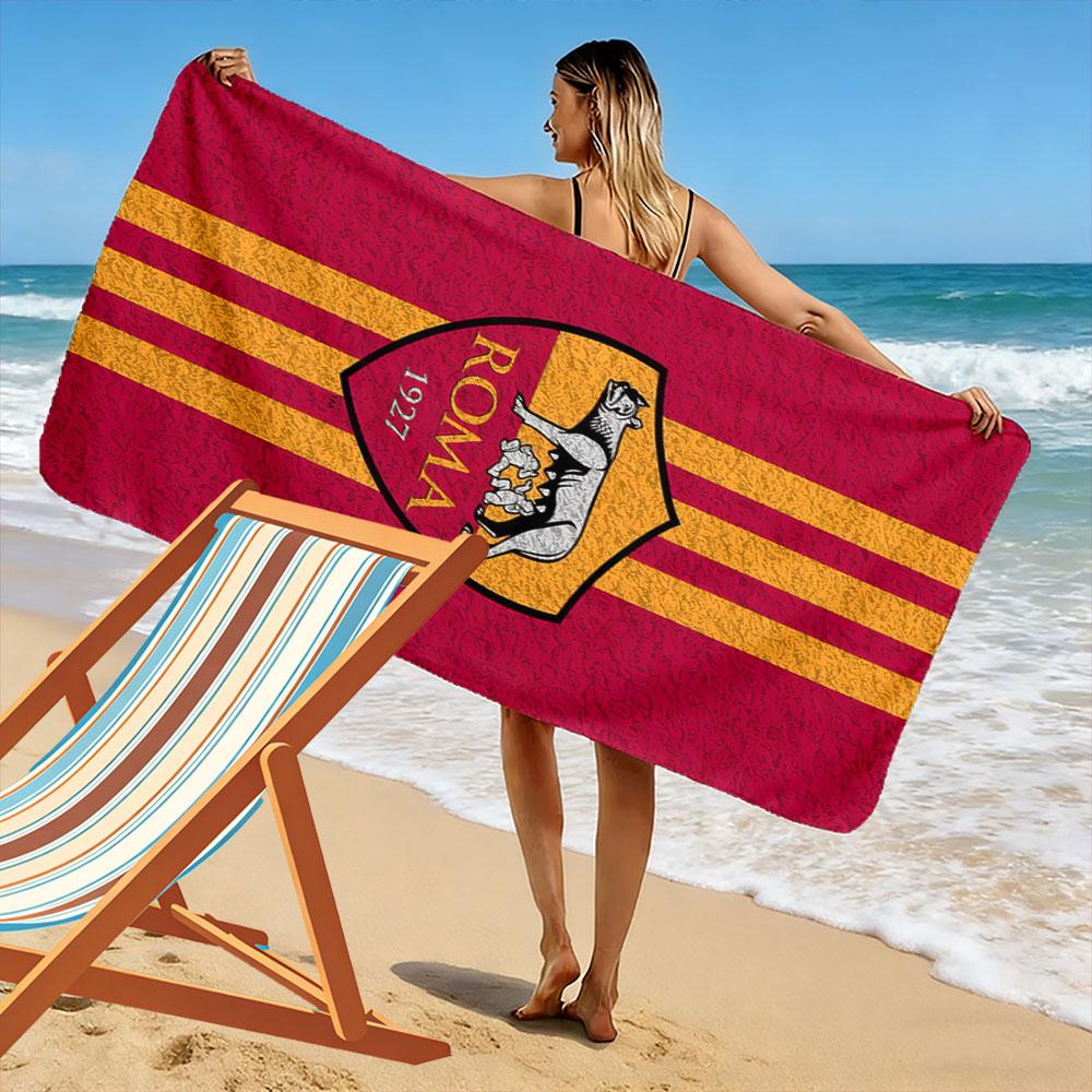 Roma Logo Style Beach Towel Beach Towel Quick-drying for Travel Outdoor Sports Jogging Beach and Swimming