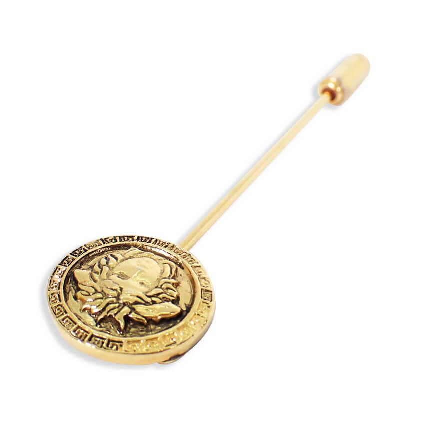 

[Used] VERSACE/Versace gold pin brooch/g454-81